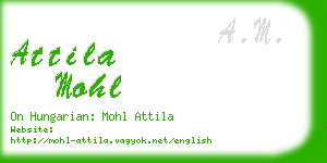 attila mohl business card